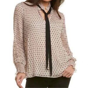 Max Studio Light Pink Ribbon Blouse Small